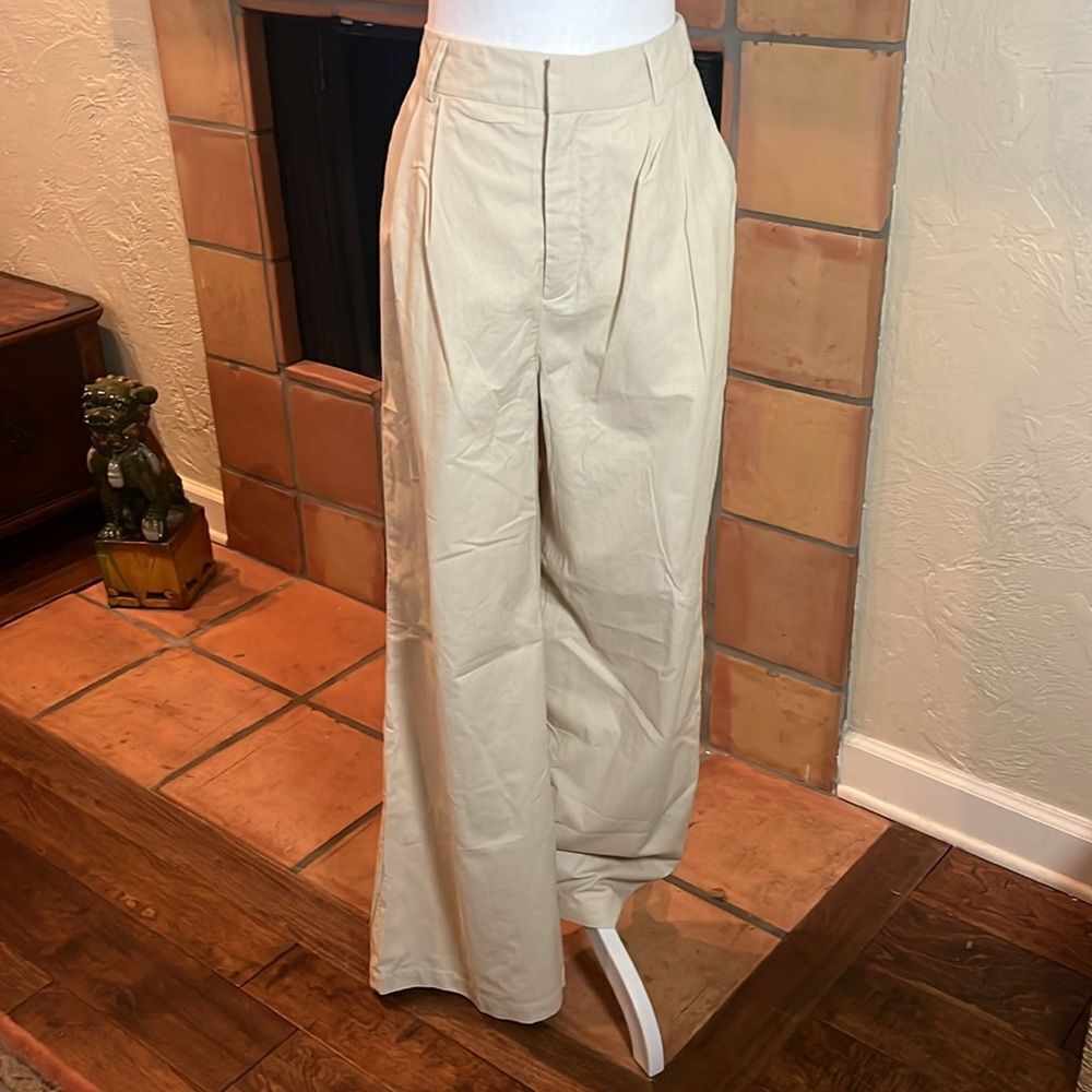Commense Cotton & Linen Mid-Waist Pants, size M